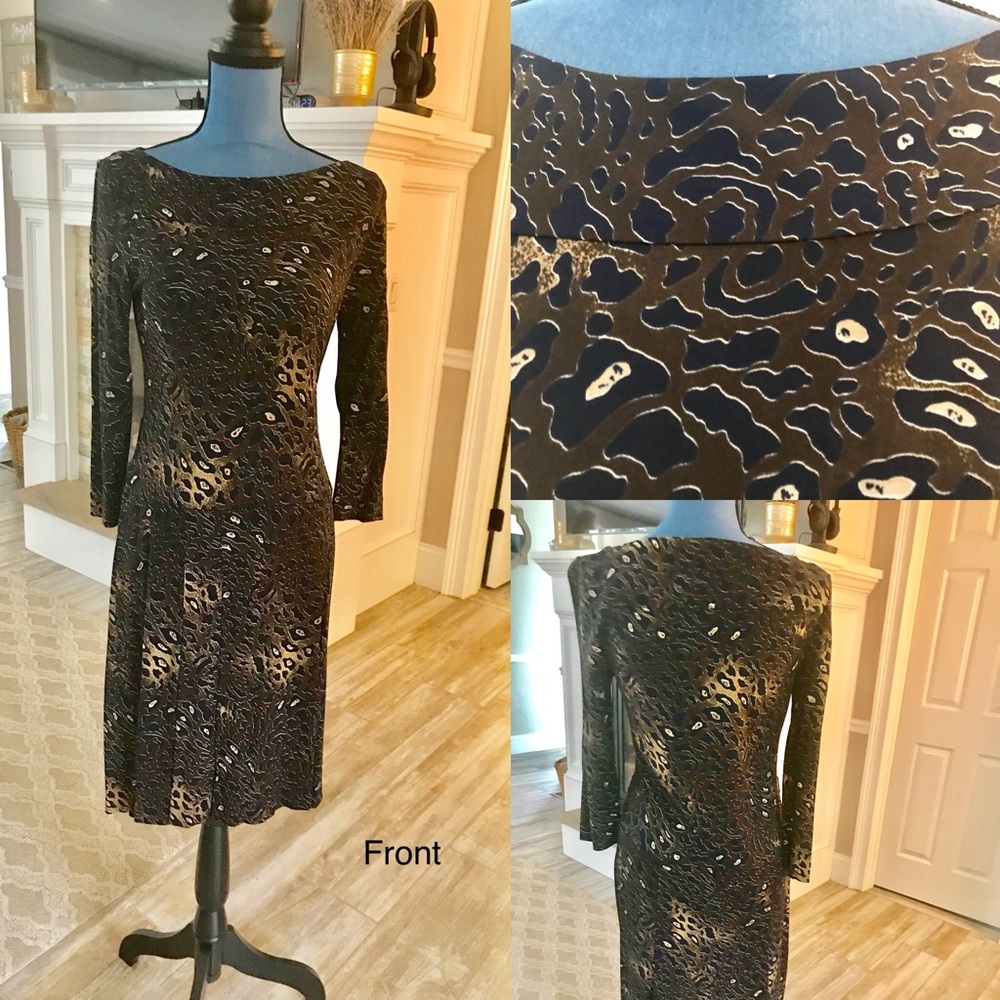 Tory Burch Abstract Leopard Print Dress